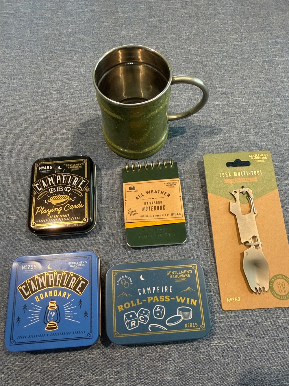 Green Metal Camp Mug - Durable Outdoor Cup